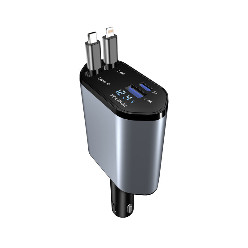 Chargeur rapide pour voiture rétractable 