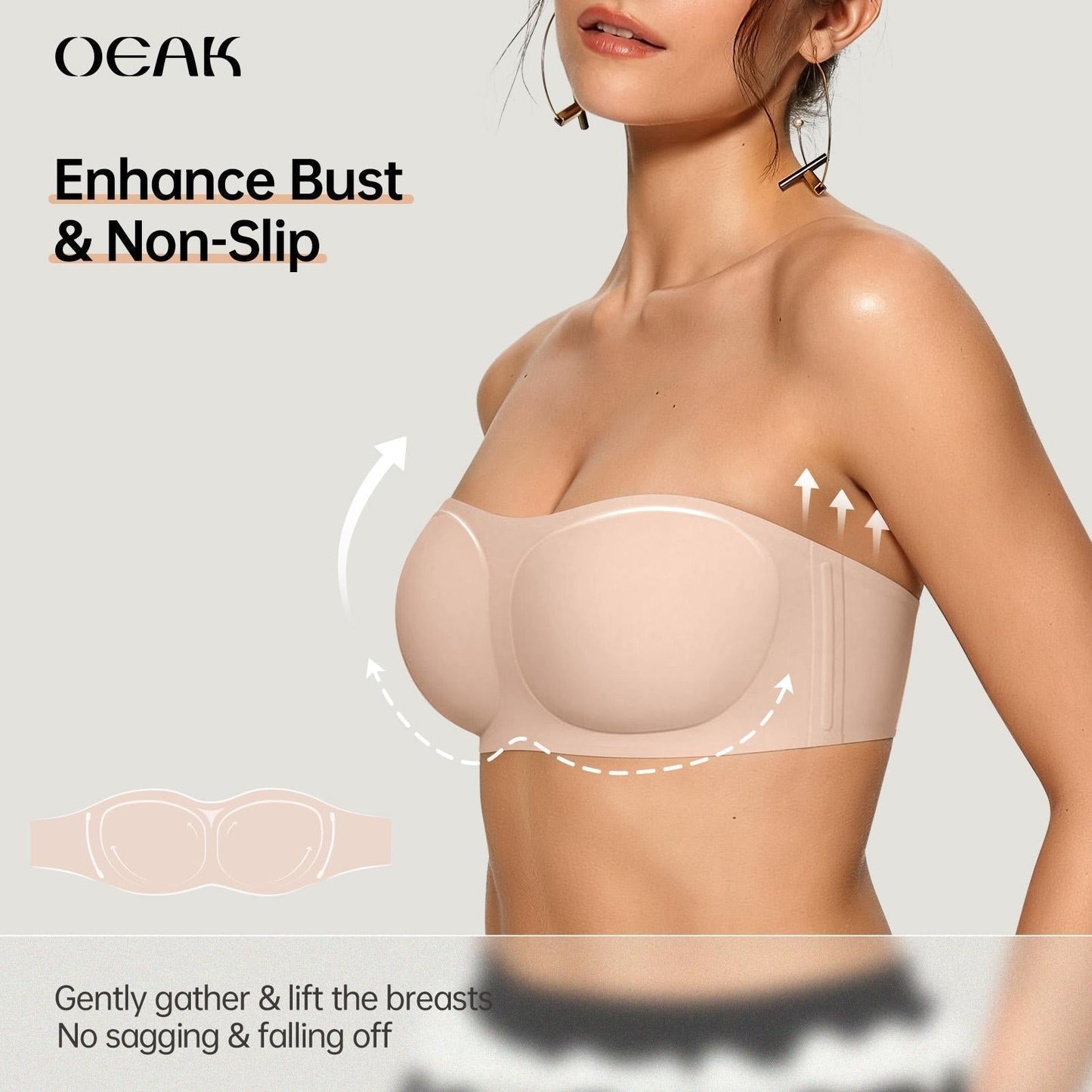 Gluschwein - 💞Damen-BHs ohne Träger, Push-up-BHs, Bandeau-BHs, rutschfeste, bügellose, stützende, gepolsterte BHs, nahtlose, bequeme Tube-BHs und Jelly-BHs