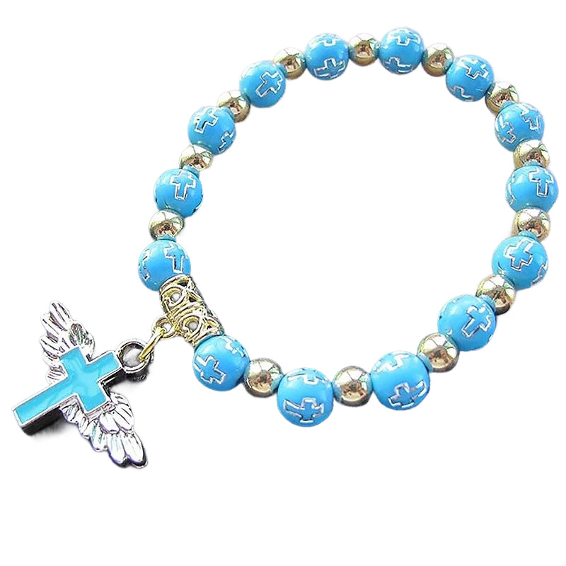 Gluschwein - Angel Wing Cross Bracelet