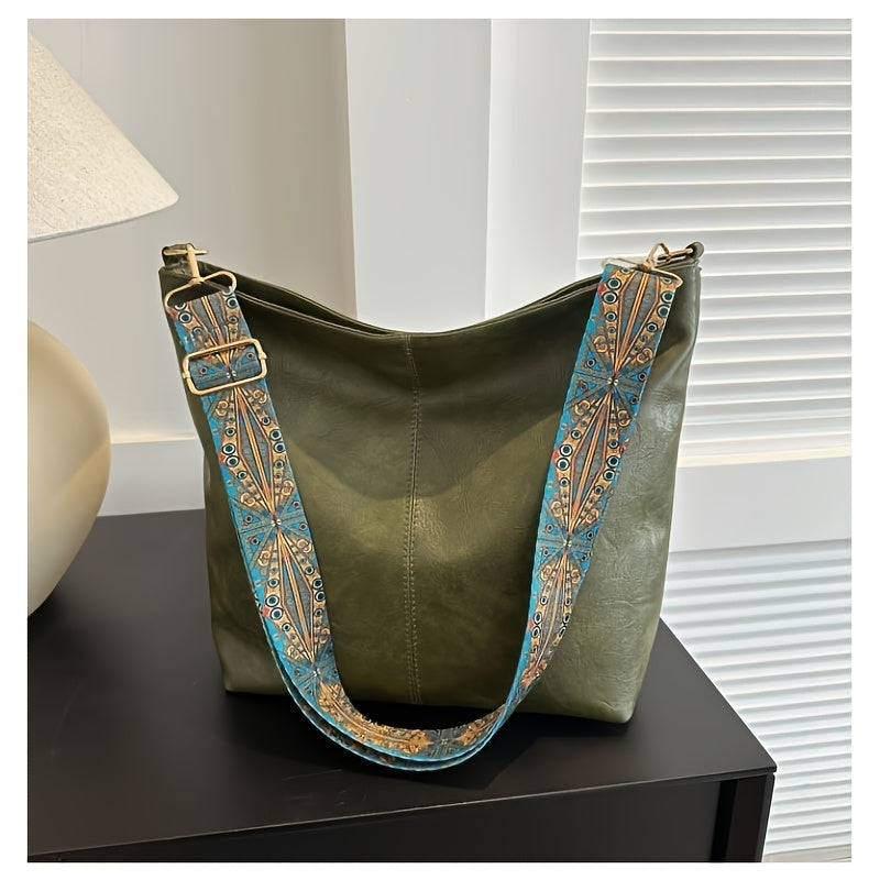 Mirelda – Bolso de hombro casual con correa ancha