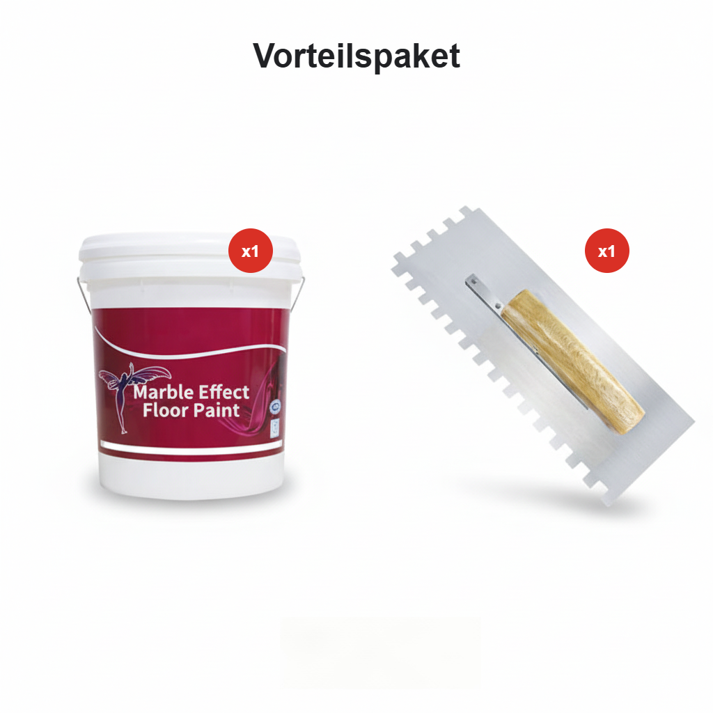 Gluschwein - Hochglanz Epoxid-Bodenbeschichtung mit Marmoreffekt - Kratzfest, Wasserbasis, DIY