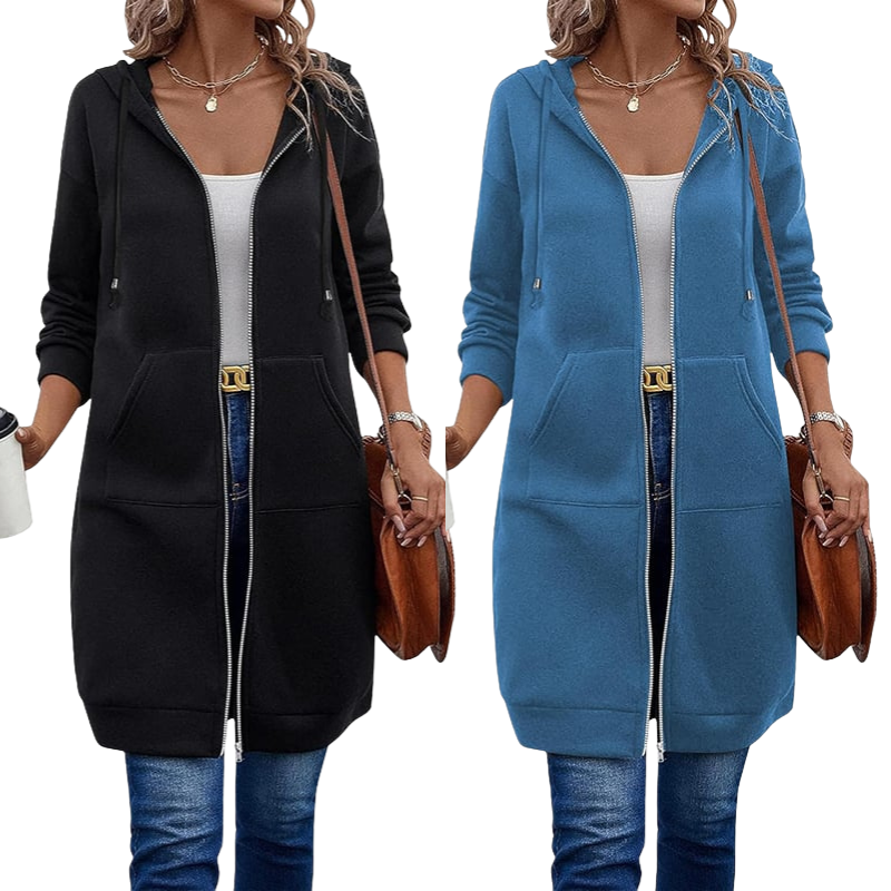 Gluschwein - 🔥✨Fleece-Kapuzenpullover mit Reißverschluss für Damen