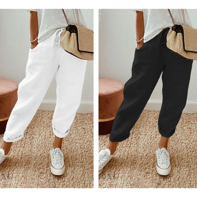 💕60% RABATT💕Lässige Baumwoll- und Leinenhosen für Damen