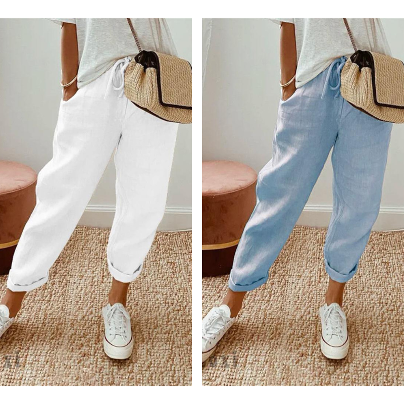 💕60% RABATT💕Lässige Baumwoll- und Leinenhosen für Damen