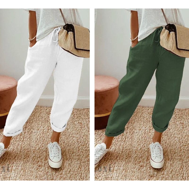 💕60% RABATT💕Lässige Baumwoll- und Leinenhosen für Damen