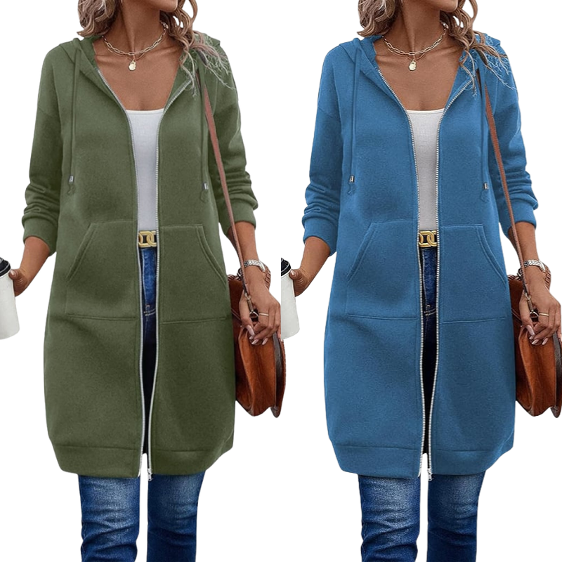 Gluschwein - 🔥✨Fleece-Kapuzenpullover mit Reißverschluss für Damen