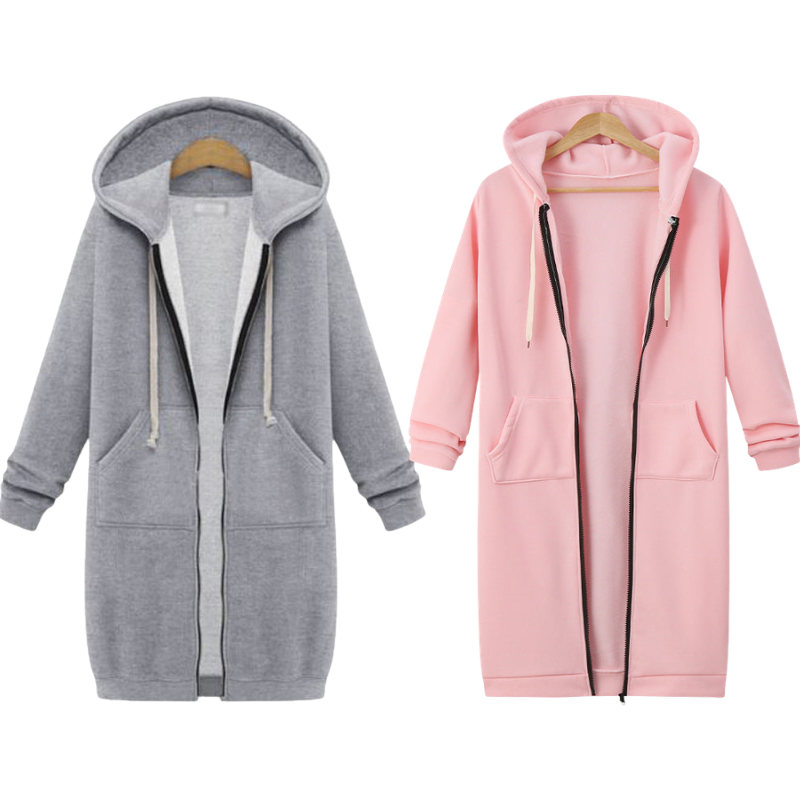Gluschwein - 🔥✨Fleece-Kapuzenpullover mit Reißverschluss für Damen