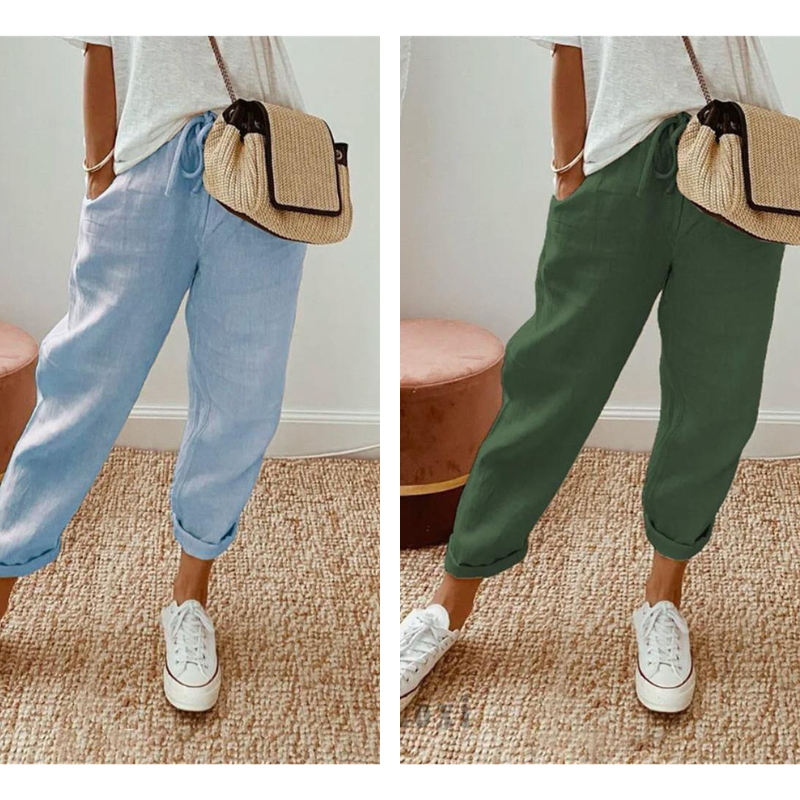 💕60% RABATT💕Lässige Baumwoll- und Leinenhosen für Damen