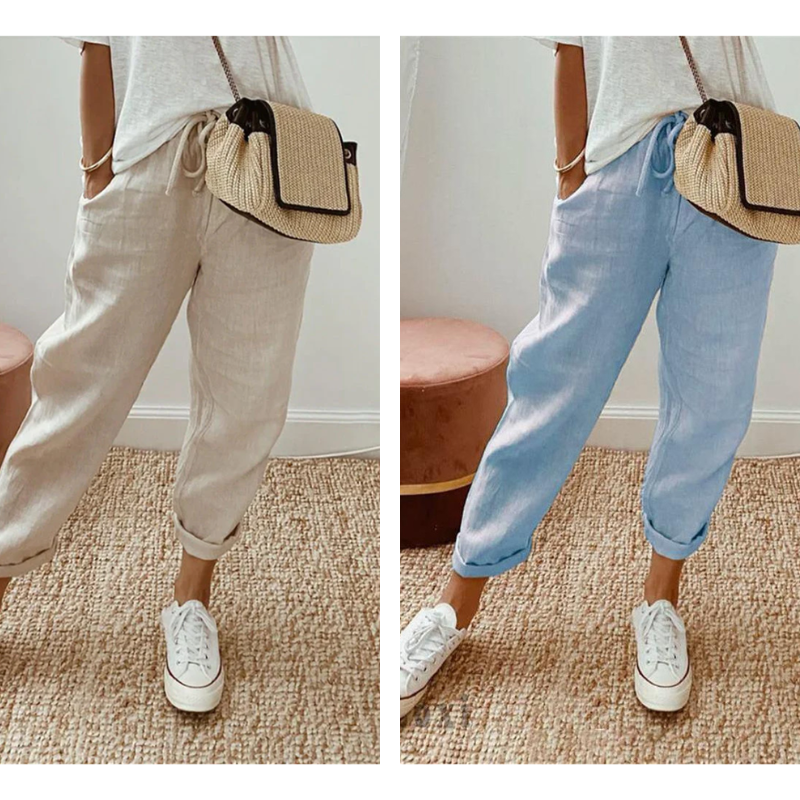 💕60% RABATT💕Lässige Baumwoll- und Leinenhosen für Damen