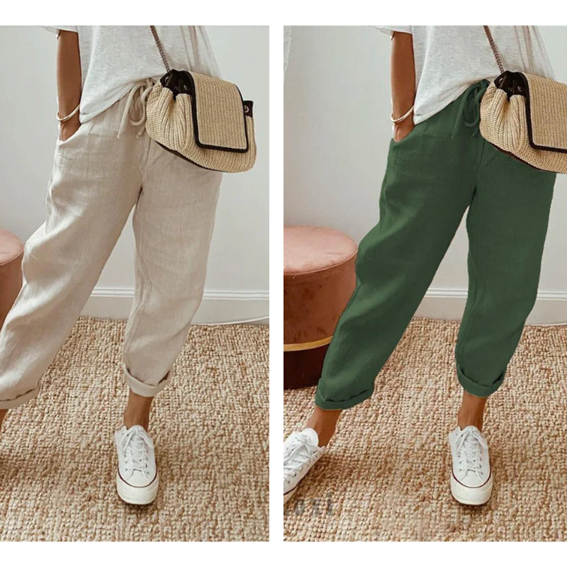💕60% RABATT💕Lässige Baumwoll- und Leinenhosen für Damen