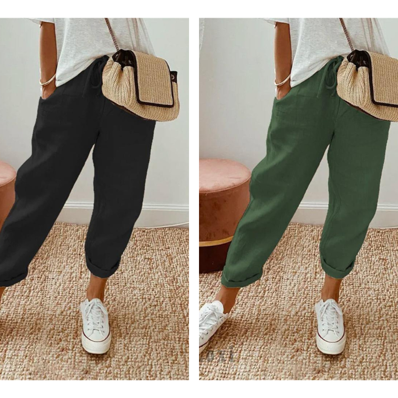 💕60% RABATT💕Lässige Baumwoll- und Leinenhosen für Damen