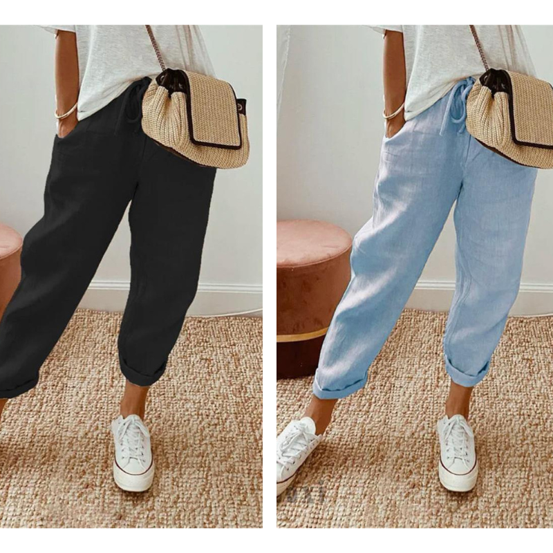 💕60% RABATT💕Lässige Baumwoll- und Leinenhosen für Damen