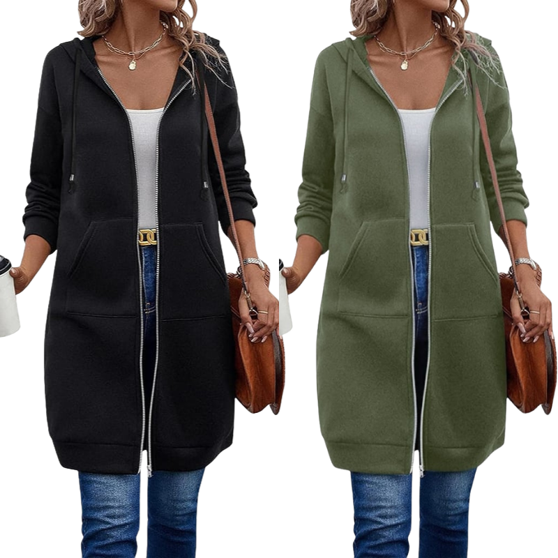 Gluschwein - 🔥✨Fleece-Kapuzenpullover mit Reißverschluss für Damen