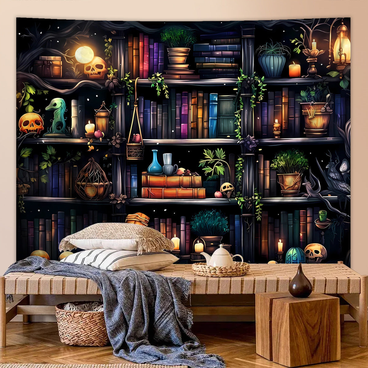 Esqueleto Horror Halloween Tela decorativa