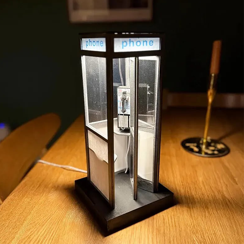 Gluschwein - ✨Ambientelampe im Vintage-Stil einer Telefonzelle