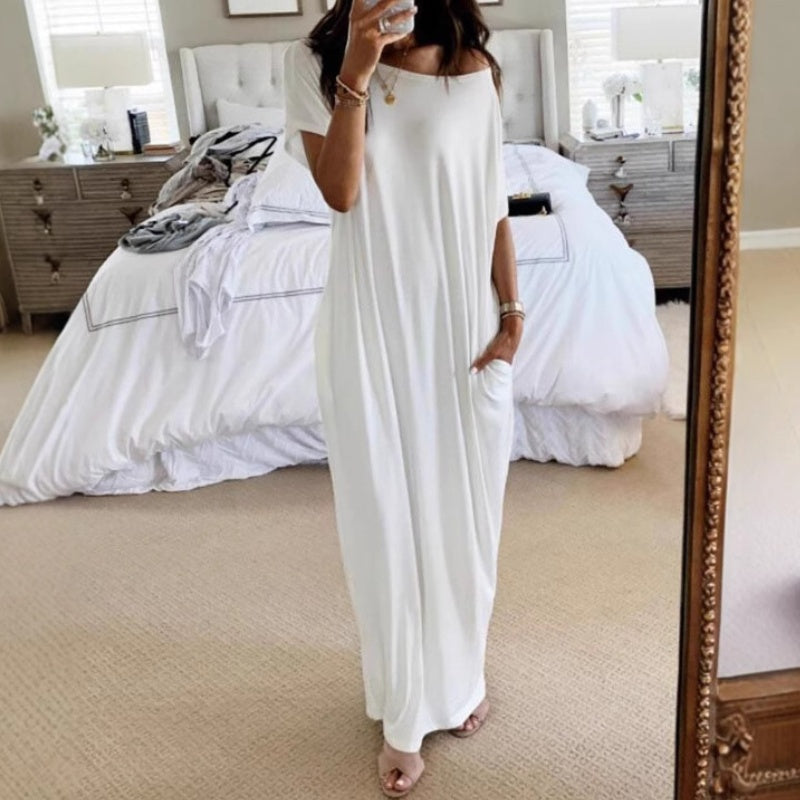 Gluschwein - 👗 55% RABATT! ✨ Luftiges Langärmliges Maxikleid mit Taschen – Perfekt Für Heiße Tage & Reisen, Leicht & Bequem 🌿