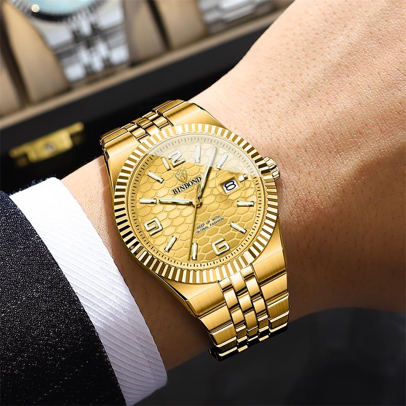 ⌚ 50% RABATT! ✨ Herren-Armbanduhr mit Wabenmuster – Leuchtend, wasserresistent & modernes Edelstahl-Design ⚡