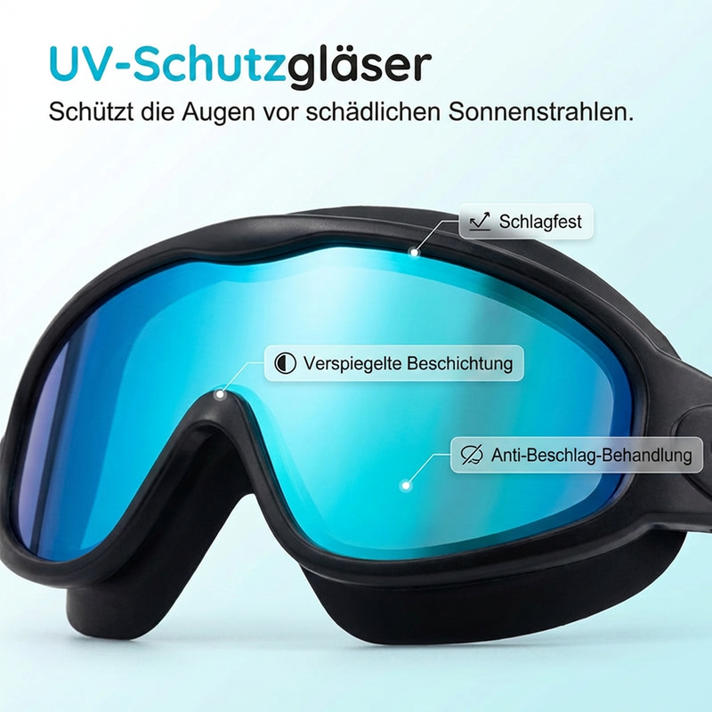 ⏰ Nur noch heute 50% Rabatt! 🏊 Kinder Schwimmbrillen Set 2 Stück, Anti-Beschlag & UV-Schutz, Weitwinkel-Glas mit Silikon-Dichtung & integrierten Ohrenstöpseln, bequemer Sitz für Jungen & Mädchen ✨