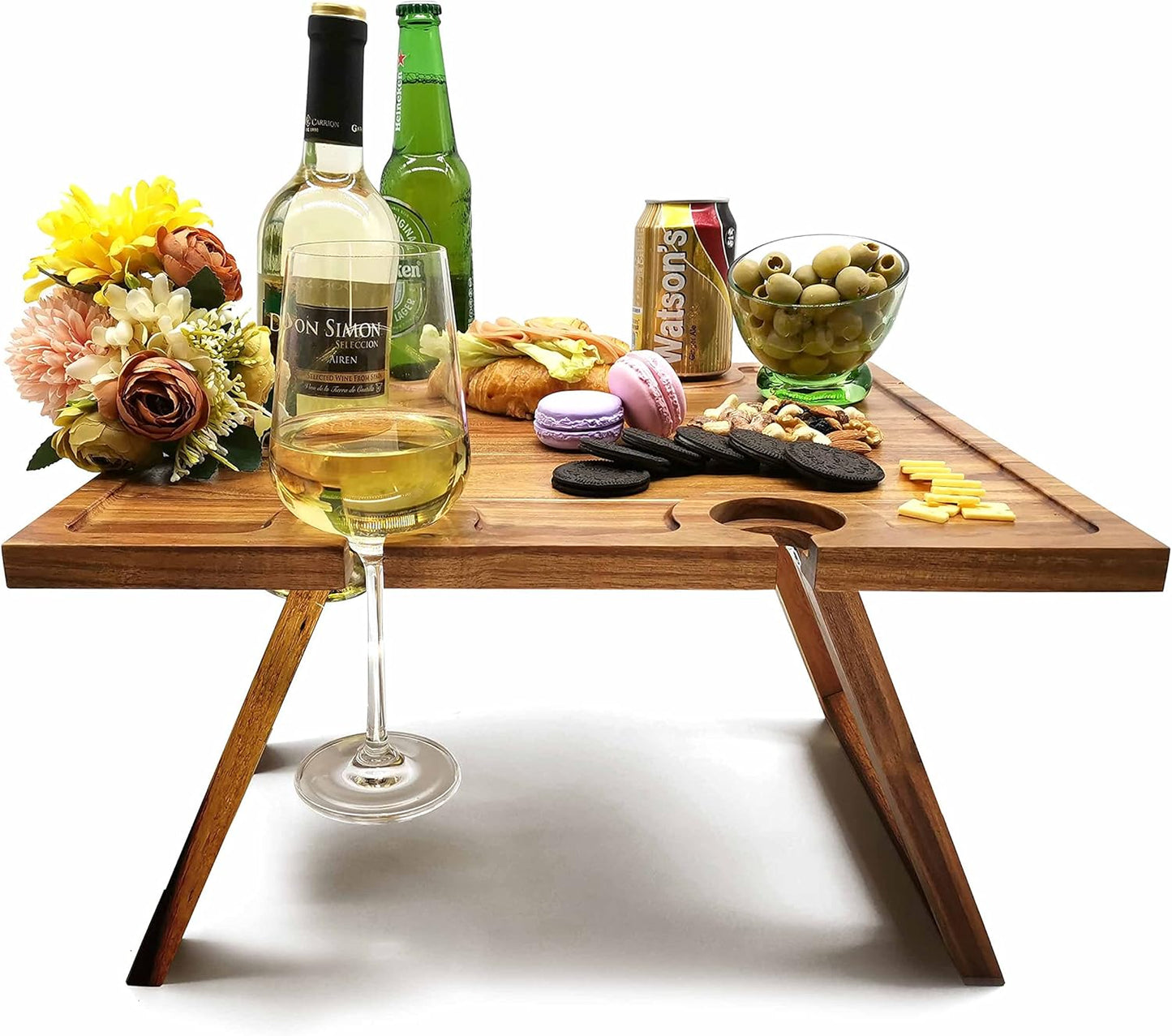 WineTote™ - Deluxe Tragbarer Picknick-Weintisch