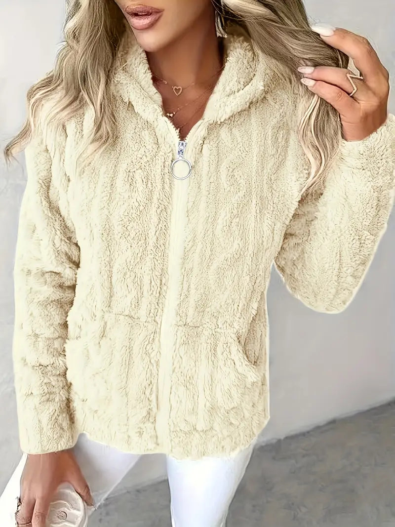 Ganka - Langarm Kapuzenpullover Mit Reißverschluss