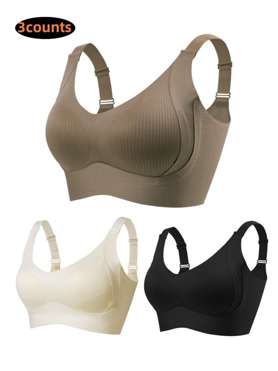 Gluschwein - 🔥50% Rabatt für begrenzte Zeit💕Gerippter Push-up-BH für Frauen, verstellbar, kabellos