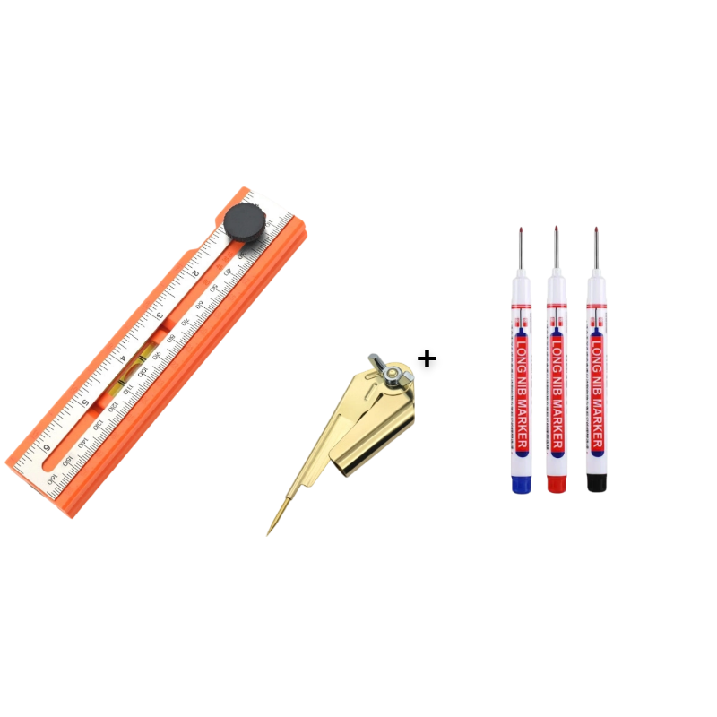 Gluschwein - 📏 42% RABATT! 🔧 Multifunktionales Markier-Lineal mit Wasserwaage – Präzises Anzeichnen, integrierte Libelle & ideal für Holzarbeiten, Fliesenlegen und DIY-Projekte 🛠️
