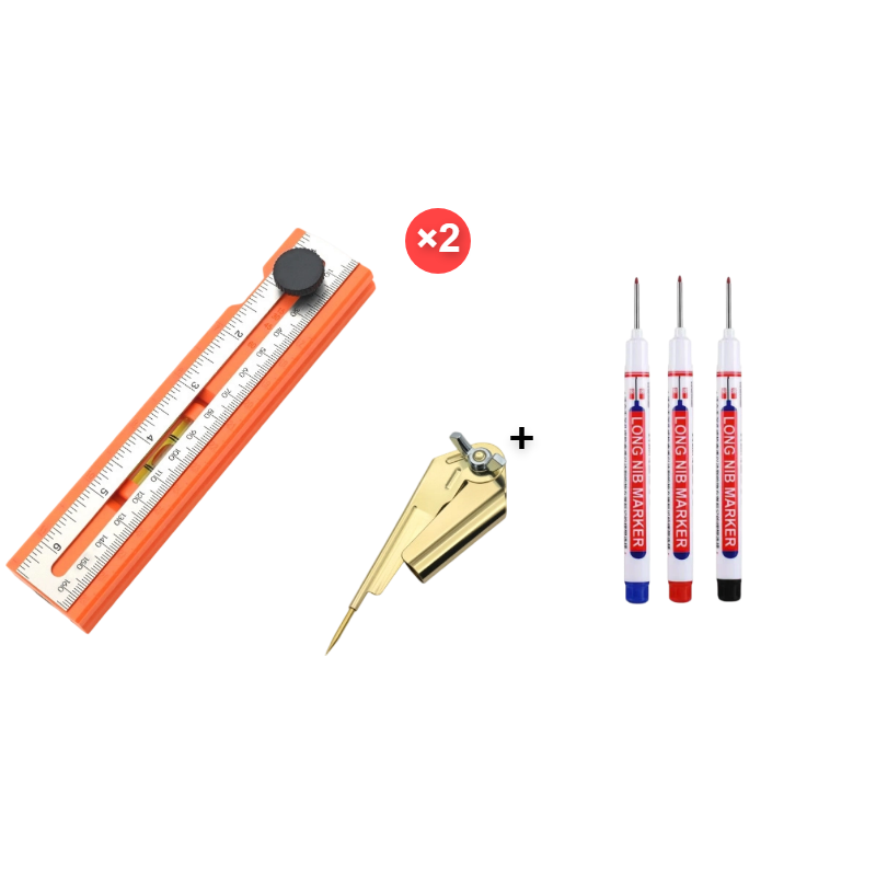 Gluschwein - 📏 42% RABATT! 🔧 Multifunktionales Markier-Lineal mit Wasserwaage – Präzises Anzeichnen, integrierte Libelle & ideal für Holzarbeiten, Fliesenlegen und DIY-Projekte 🛠️