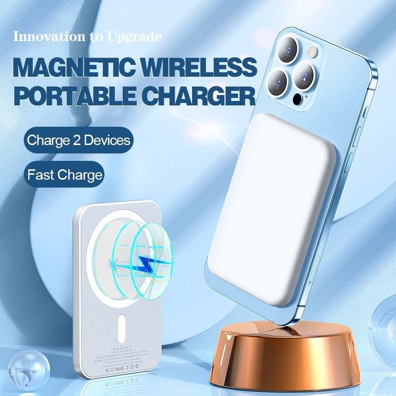 🔋 60% RABATT! 🔥 Tragbare kabellose magnetische Powerbank – LED-Anzeige & MagSafe-kompatibel – Perfekt für iPhone & Android – kompakt & reisefreundlich 📱