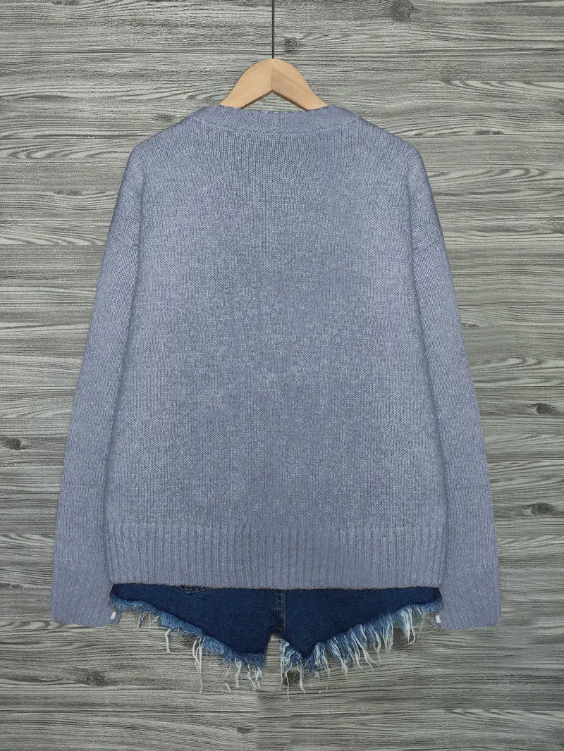 Urvana - Langarm Pullover Mit Katzen Drucken