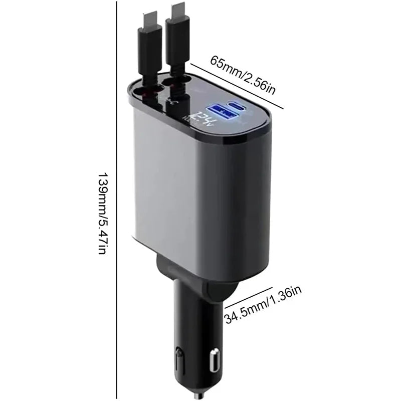 Gluschwein - 4-in-1 Teleskop-Autoladegerät