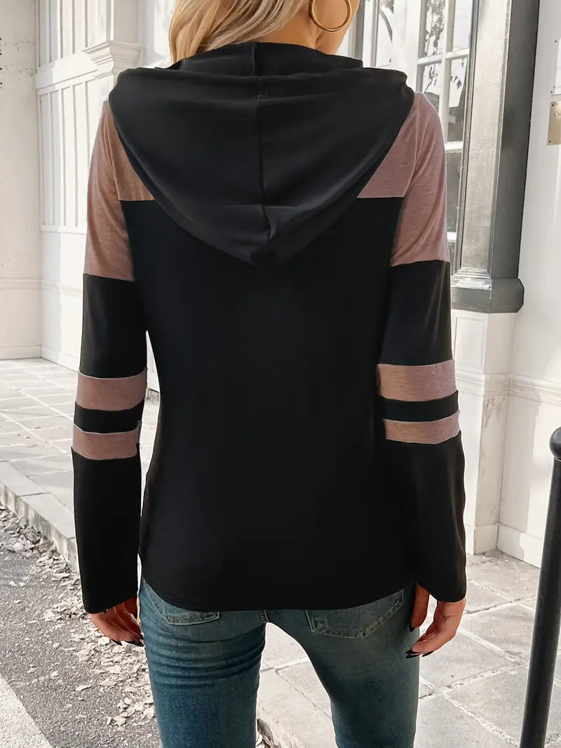 Tahliah - Lässiger Langarm Kapuzenpullover