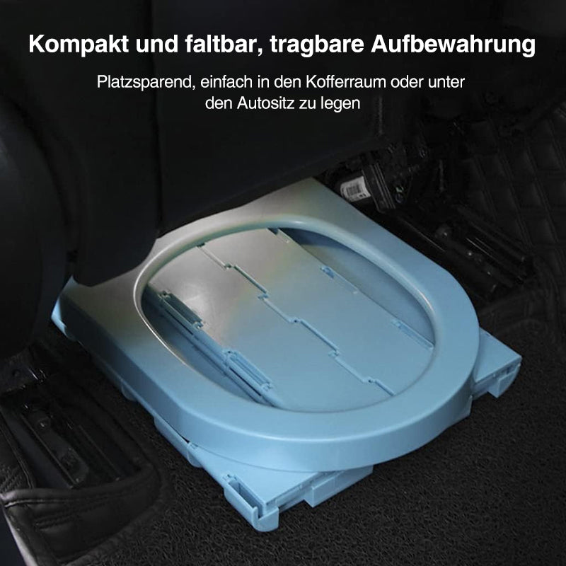 Gluschwein - Klappbare Toilette im Auto