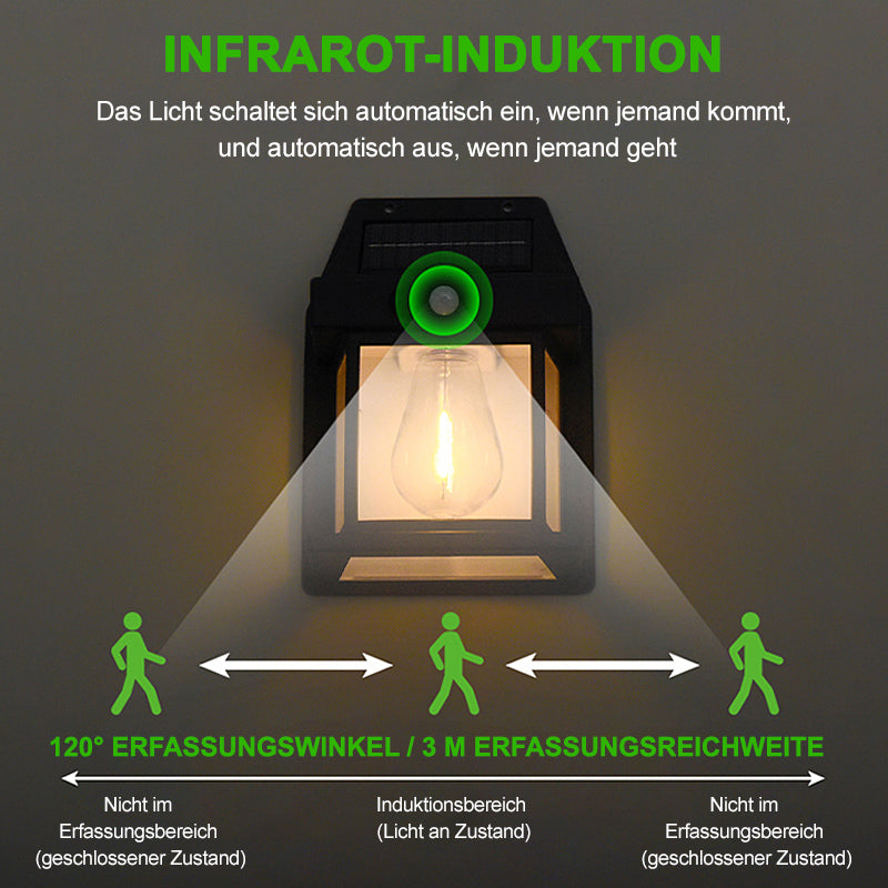 Gluschwein - Solar Wolfram Wandleuchte für den Außenbereich