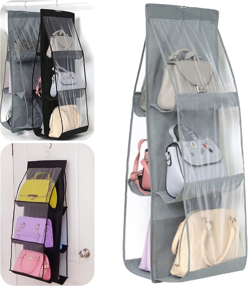 Hängender Handtaschen-Organizer – Doppelseitiges Design mit 6 Fächern