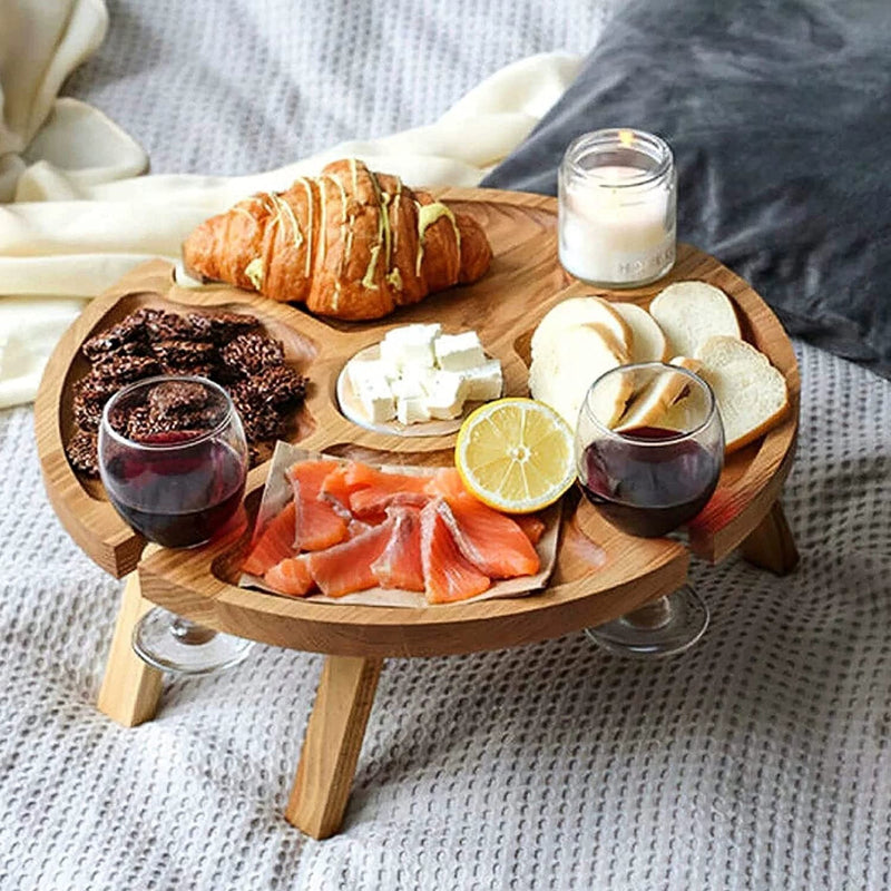 WineTote™ - Deluxe Tragbarer Picknick-Weintisch