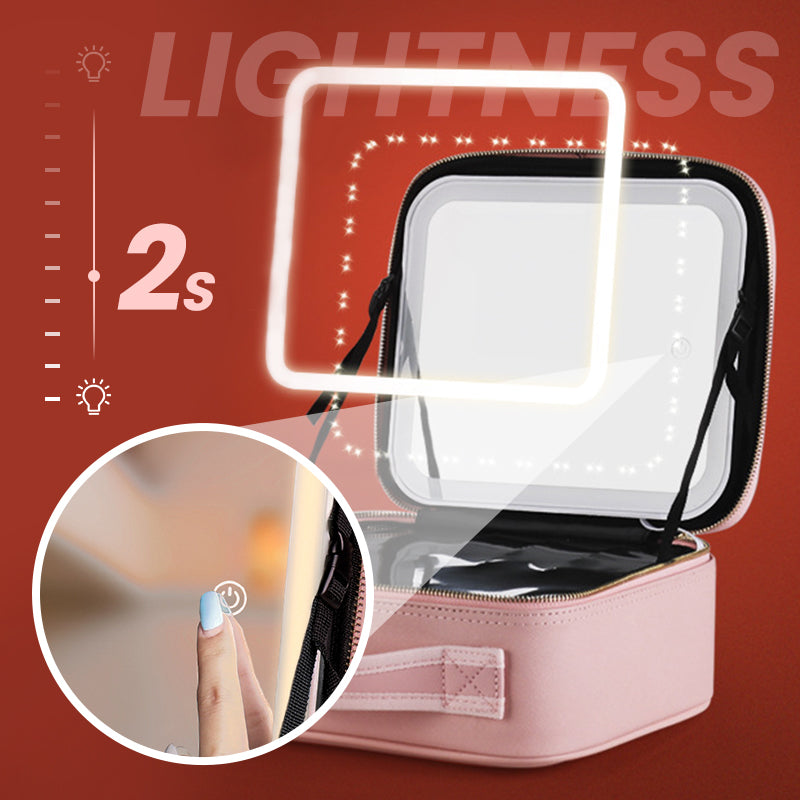 Gluschwein - ✨ 50% RABATT & Versandkostenfrei ✨ Makelloses Schminken überall – Tragbare Kosmetiktasche mit LED-Spiegel! ✨