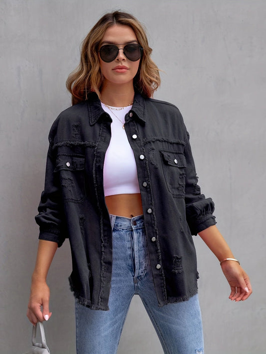 Gluschwein - Kiana - Zerrissene Oversized Jeansjacke