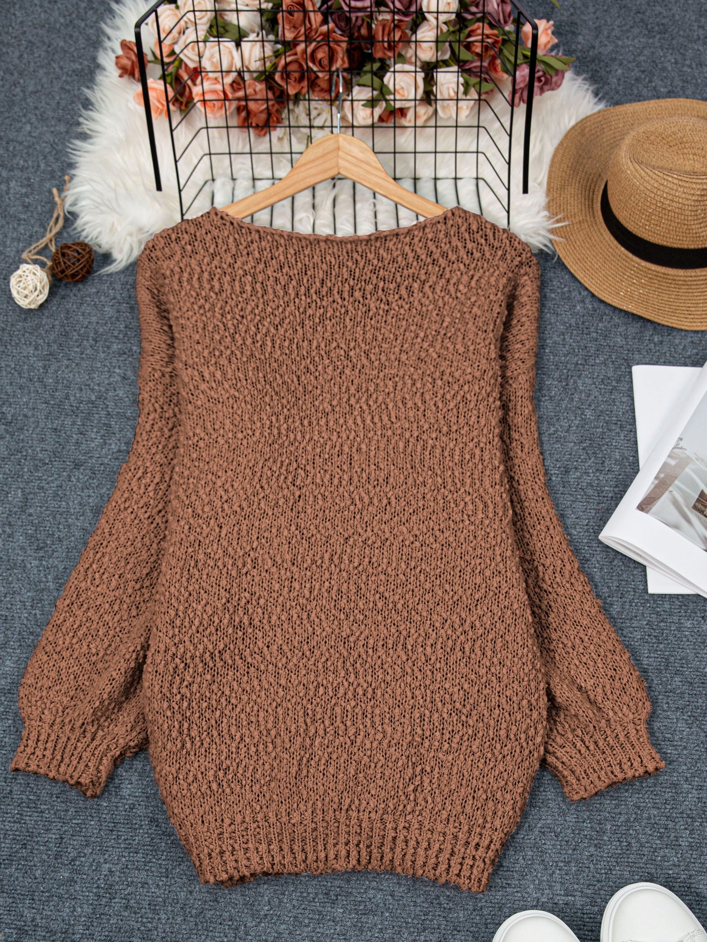 Jeannette - Rundhals-Pullover Mit Langen Ärmeln