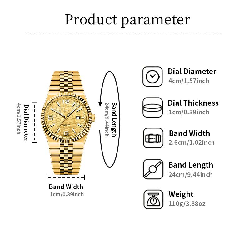 ⌚ 50% RABATT! ✨ Herren-Armbanduhr mit Wabenmuster – Leuchtend, wasserresistent & modernes Edelstahl-Design ⚡