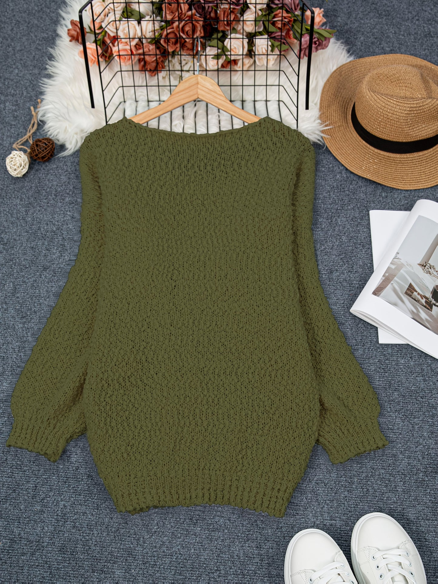 Jeannette - Rundhals-Pullover Mit Langen Ärmeln