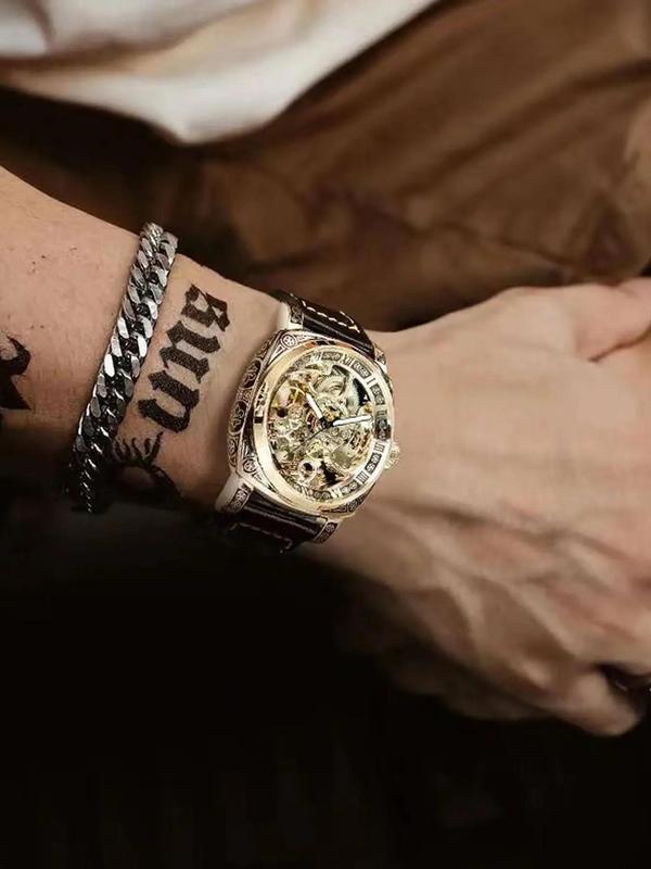 💥Heißer Verkauf 49% Rabatt⌚Business-Mode-Analoguhr mit rundem Zifferblatt und Lederarmband