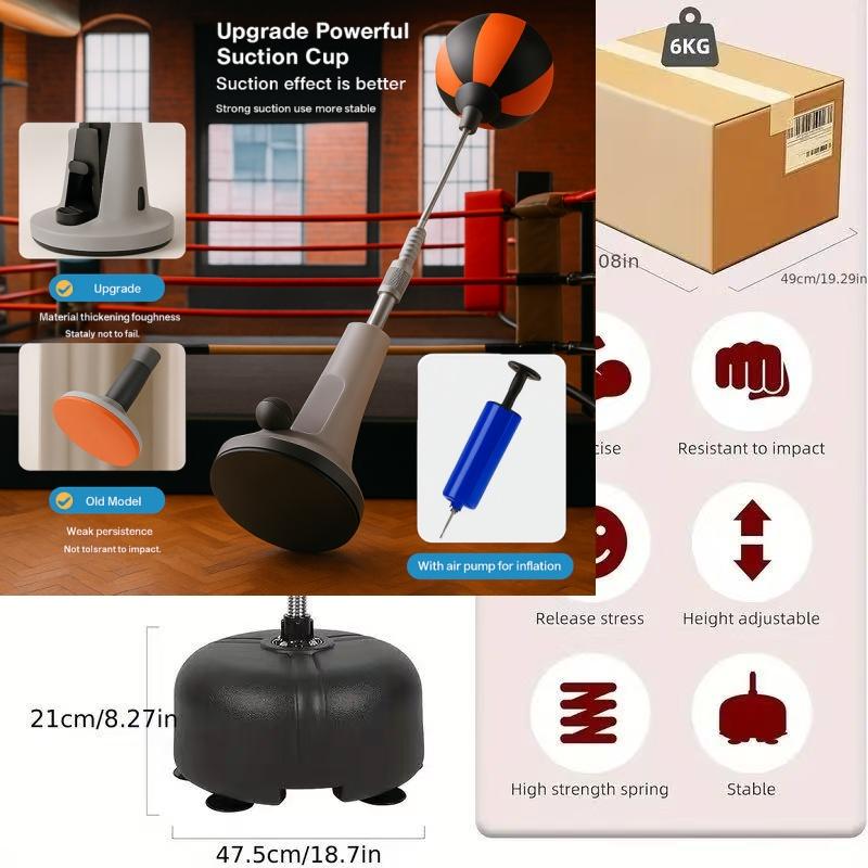 Gluschwein - 🥊 60% RABATT! 💪 Hochwertiger Box-Speedball mit Ständer – Höhenverstellbar, 360°-Rückprall & Ideal Für Jugendliche, Erwachsene & Heimgebrauch 🏠