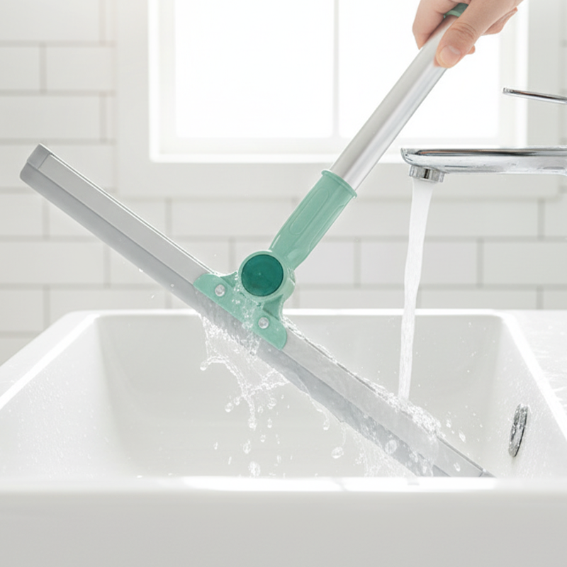 🧹✨ Silikon-Bodenschaber & Fensterabzieher 2in1 – Trocken & nass – entfernt Haare & Schmutz rückstandslos – ideal für Fliesen, Glas & Glasduschen 💧🧽