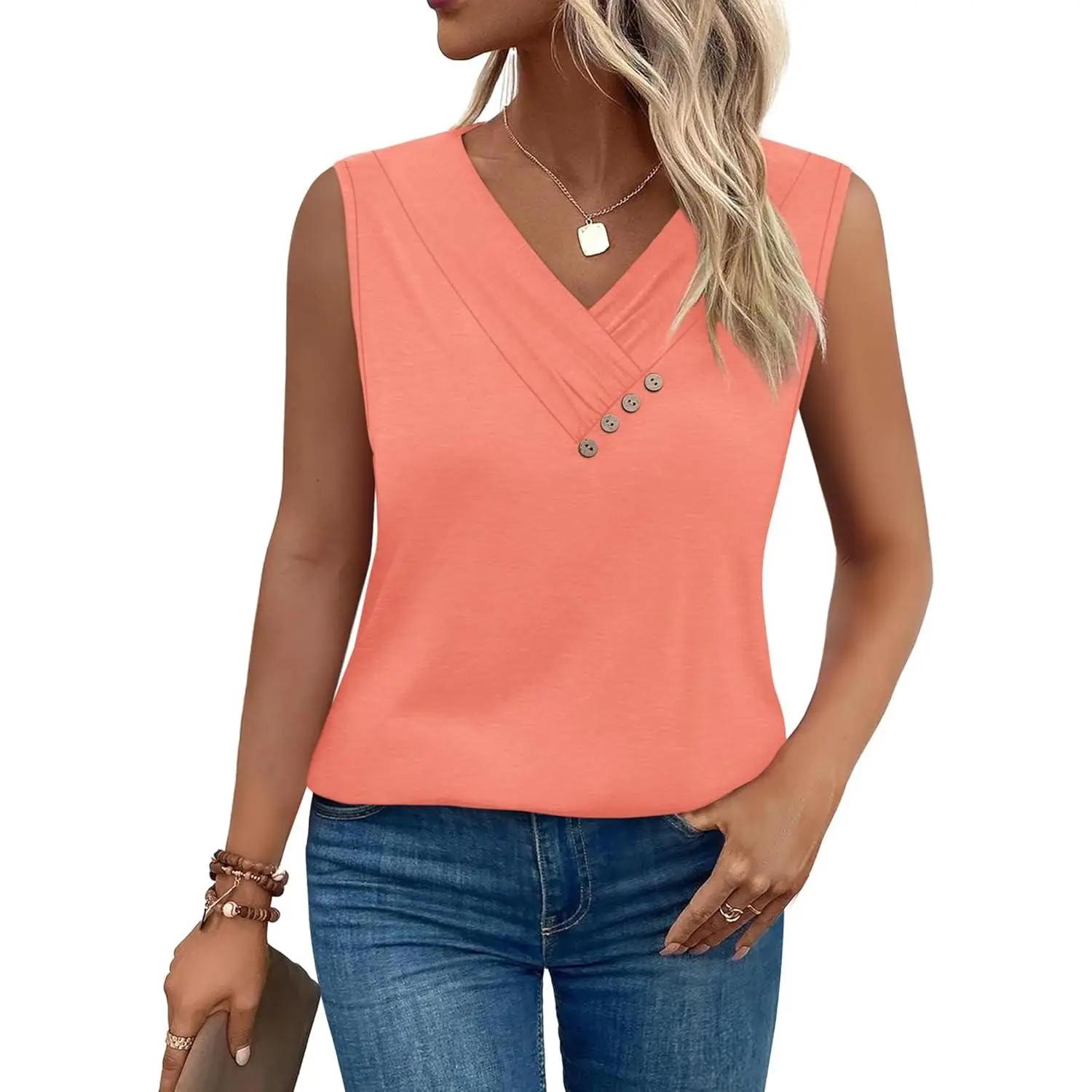 Gluschwein - Einfarbiges V-Ausschnitt-Tanktop für Damen – atmungsaktiv & vielseitig