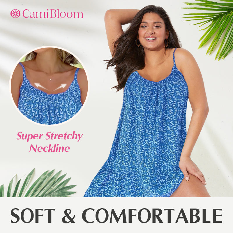 🎉Der Sommer steht vor der Tür.! 50% Rabatt 🛍️ Camisole-Kleid mit Blumenmuster