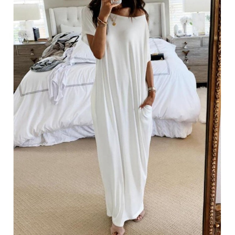 Gluschwein - 👗 55% RABATT! ✨ Luftiges Langärmliges Maxikleid mit Taschen – Perfekt Für Heiße Tage & Reisen, Leicht & Bequem 🌿