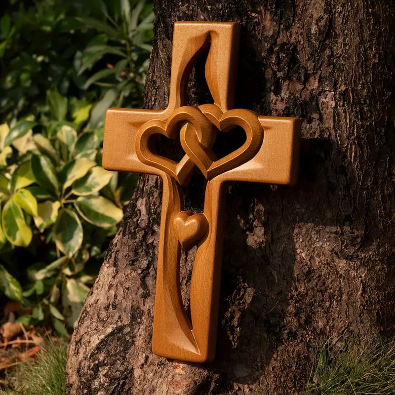 Gluschwein - Intertwined Heart Wooden Cross