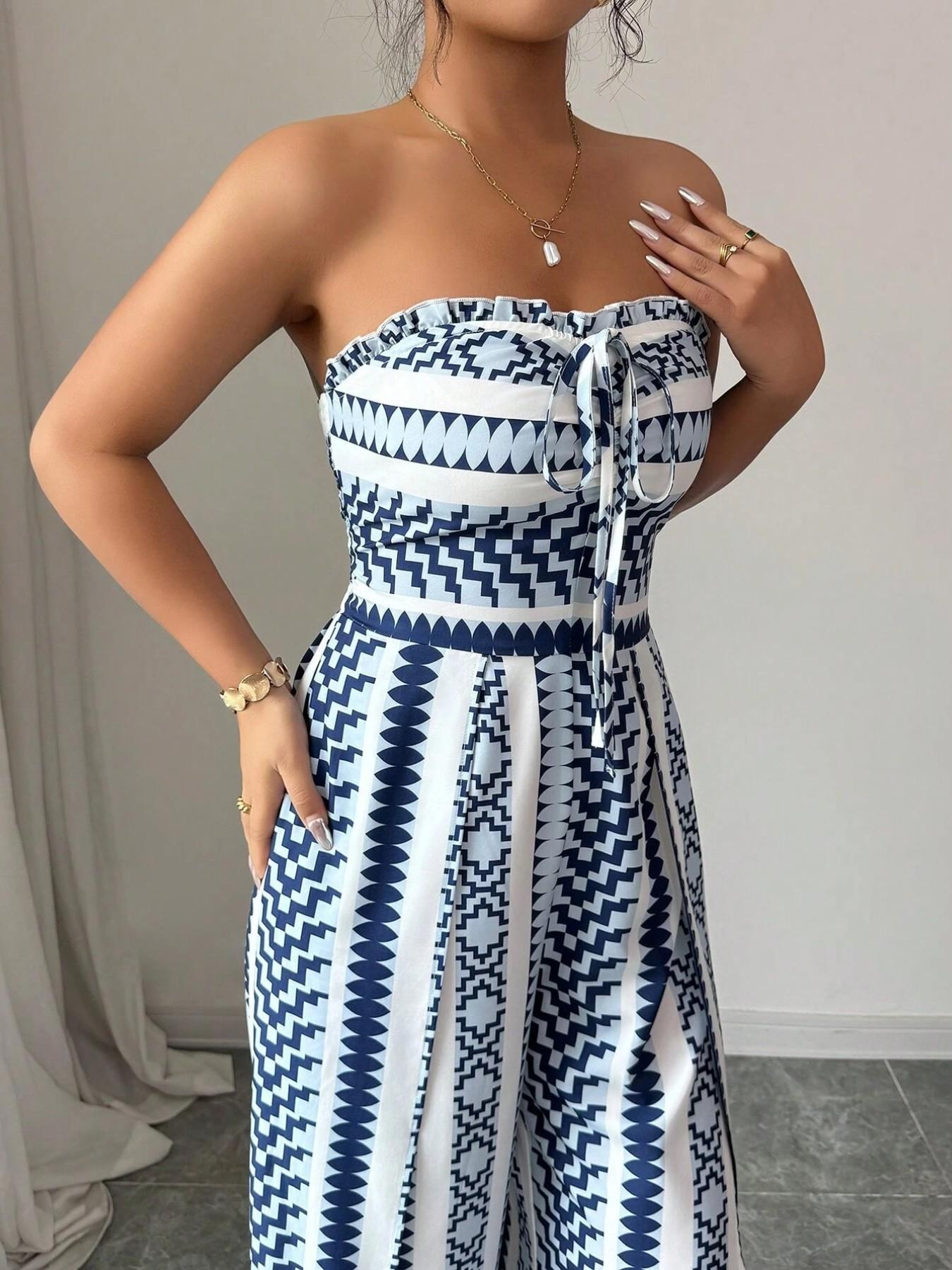 Gluschwein - 👗 50% RABATT! ✨ Damen Jumpsuit schulterfrei floral im Boho-Stil – Eleganter Sommer-Overall mit Bardot-Ausschnitt – Fließend, leicht & perfekt für Festivals, Strand oder romantische Sommerabende 🌸