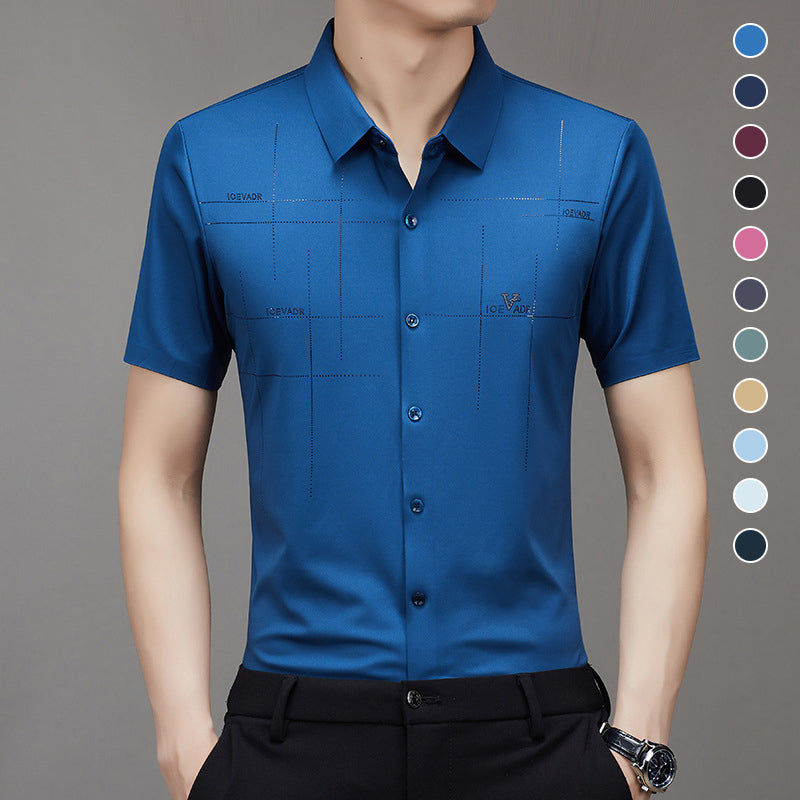 Gluschwein - Men’s Ice Silk Business Seamless Shirt