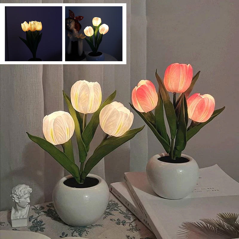 Gluschwein - LED-Tulpen-Nachtlicht-Blumen-Tischlampe